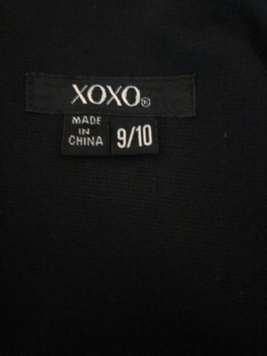 XOXO Black Mini-Cap Sleeve Ponte Knit Dress Size 9/10 - Picture 4 of 5