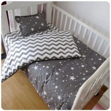 3Pcs Baby Bedding Set Newborns Kid Bed Boy Bedding Duvet Pillocase Sheet