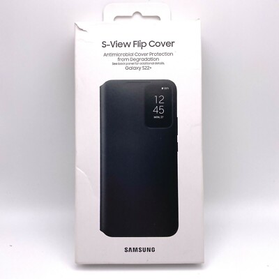 Samsung Brand S-View Flip Cover For Galaxy S22+ EF-ZS906 - Black