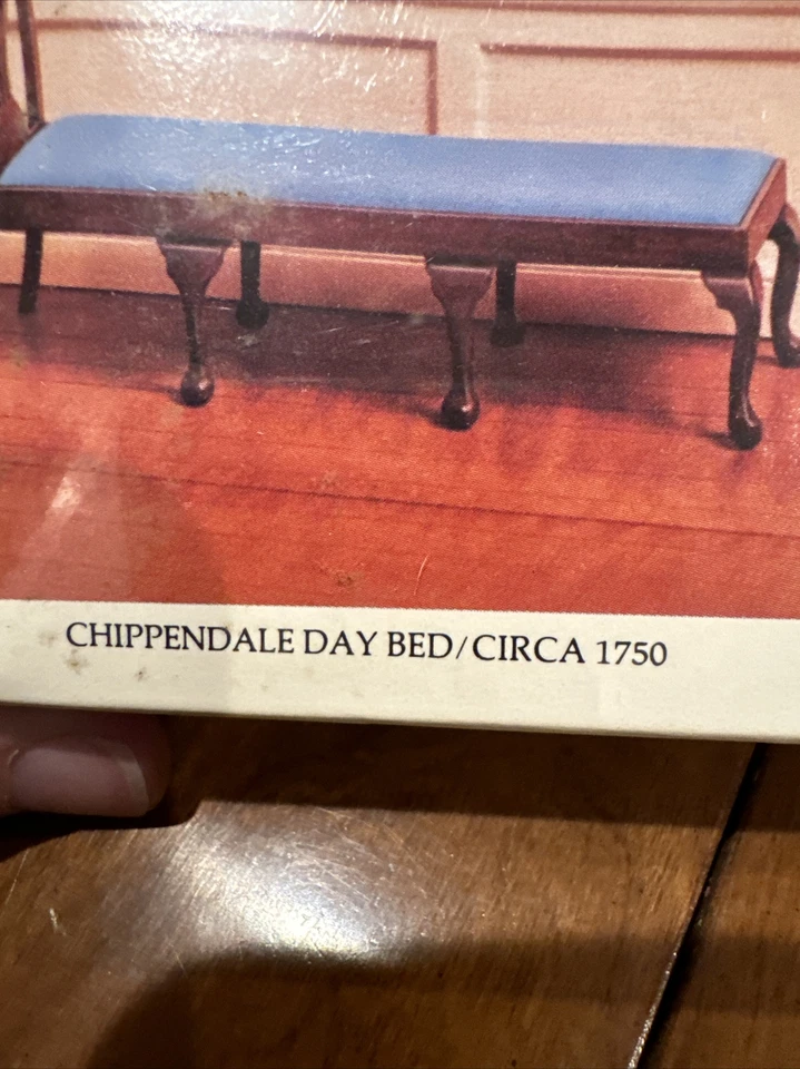 Kit Casa de Miniaturas #40043 Chippendale Cama de Día Casa de Muñecas 1:12 Circa 1750 Foto 4 de 4