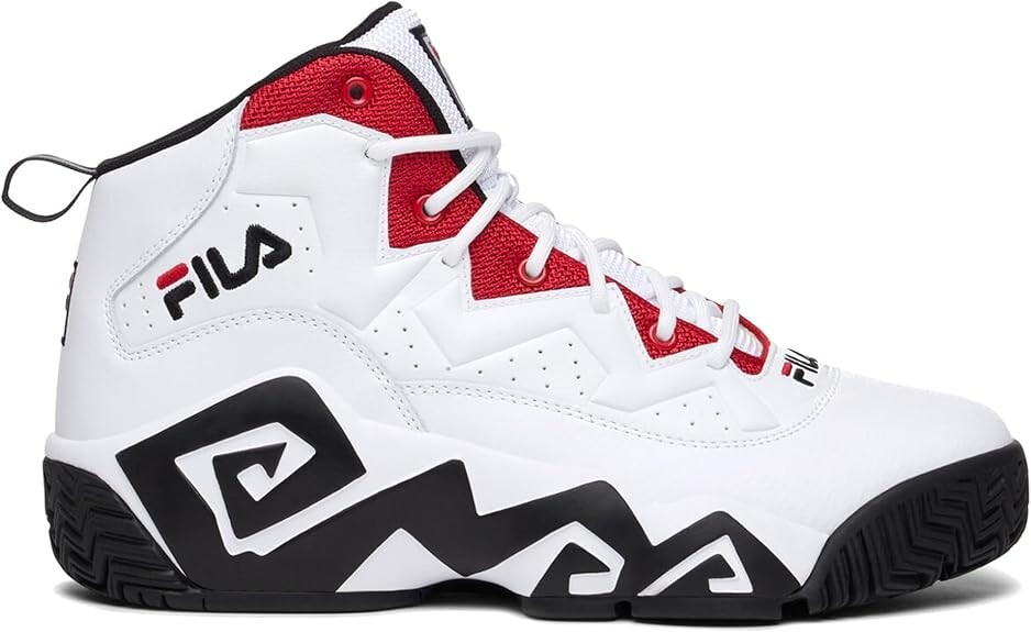 Fila Men's MB Basketball Shoes White Black Red Size 7-15 US