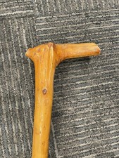 Vintage Folk Art Natural Carved Wood Primitive Walking Stick Cane Old 37  NL 