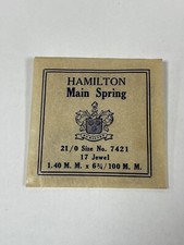 NEW OLD STOCK Hamilton Main Spring 21/0 Size No 7421 Watch Part