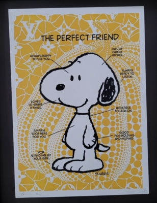 Death NYC Large Framed 16x20in Pop Art Certified SNOOPY YAYOI