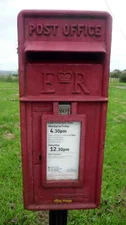 Photo 6x4 Close up, Elizabeth II postbox on Harwood Road, Four Lane Ends  c2018