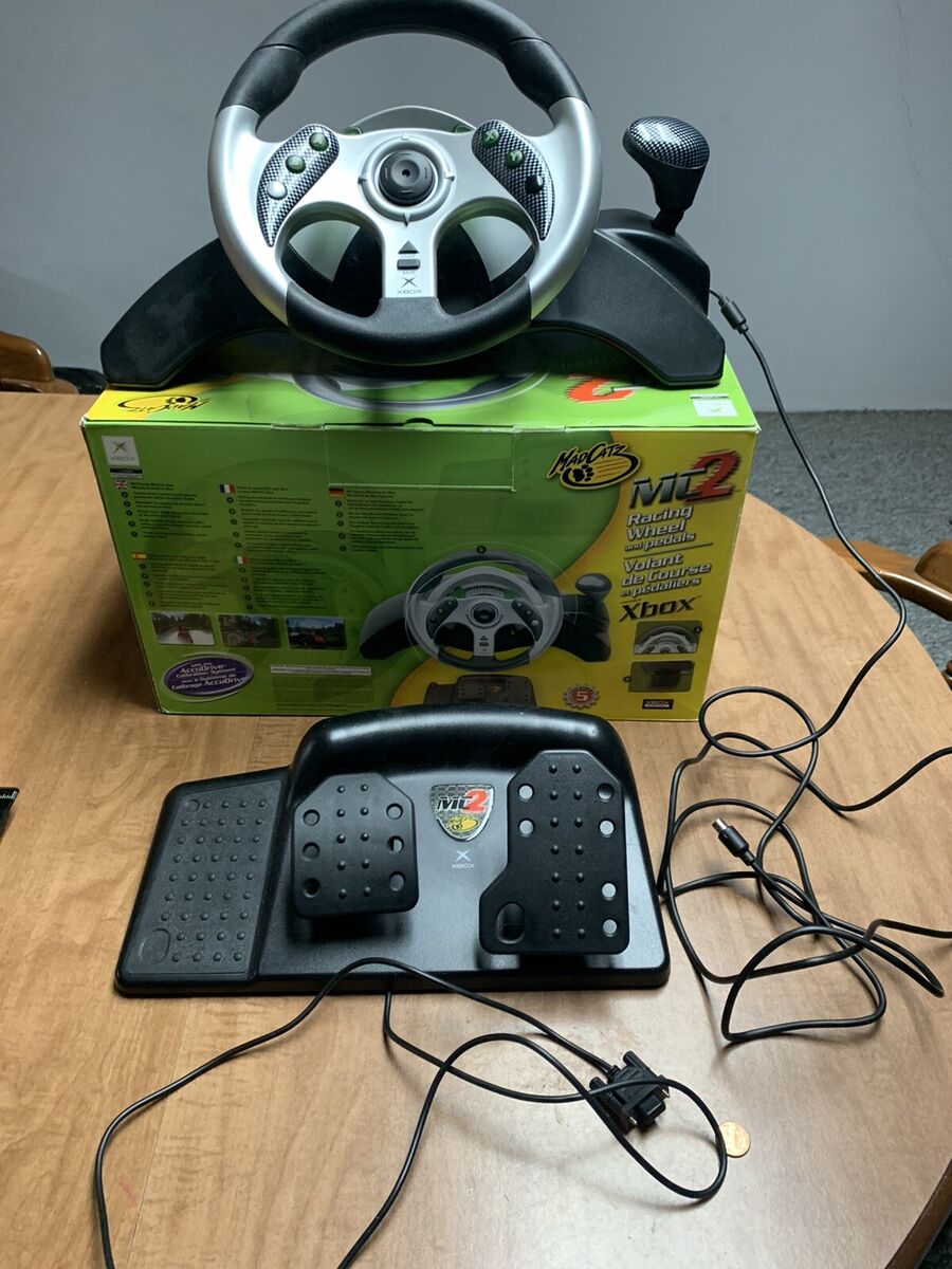 Xbox Original Mad Catz MC2 ACCUDRIVE Racing Steering Wheel Xbox Original Mad Catz MC2 ACCUDRIVE Racing Steering Wheel