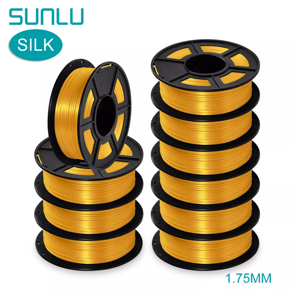 Buy SUNLU Silk 3D Printer Filament, Shiny Surface Silk PLA 3D Filament,  Neatly Wound 1.75mm PLA Silk Filament, Smooth Printing No Clogging, 1KG  Spool (2.2lbs) Dimensional Accuracy +/- 0.02mm, Silk Red Online