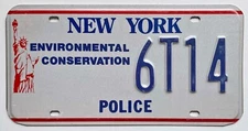 New York 1986-2000 Environmental Conservation Police Trailer License Plate ENCON