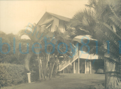 1940s St Johns worker photo, Antigua large villa house from back 3.25*2.5''