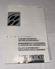 1992 SNES SNS-USA -3 CONSUMER INFORMATION AND PRECAUTIONS BOOKLET Insert a