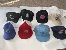 Lot Of 8 Vintage Snapback Trucker Farm Hats Assorted Styles Cool Old Logos Look