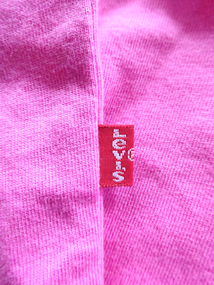 T-shirt Femme Levi's En Coton Rose, Manches Courtes, Taille L (FR42/44)