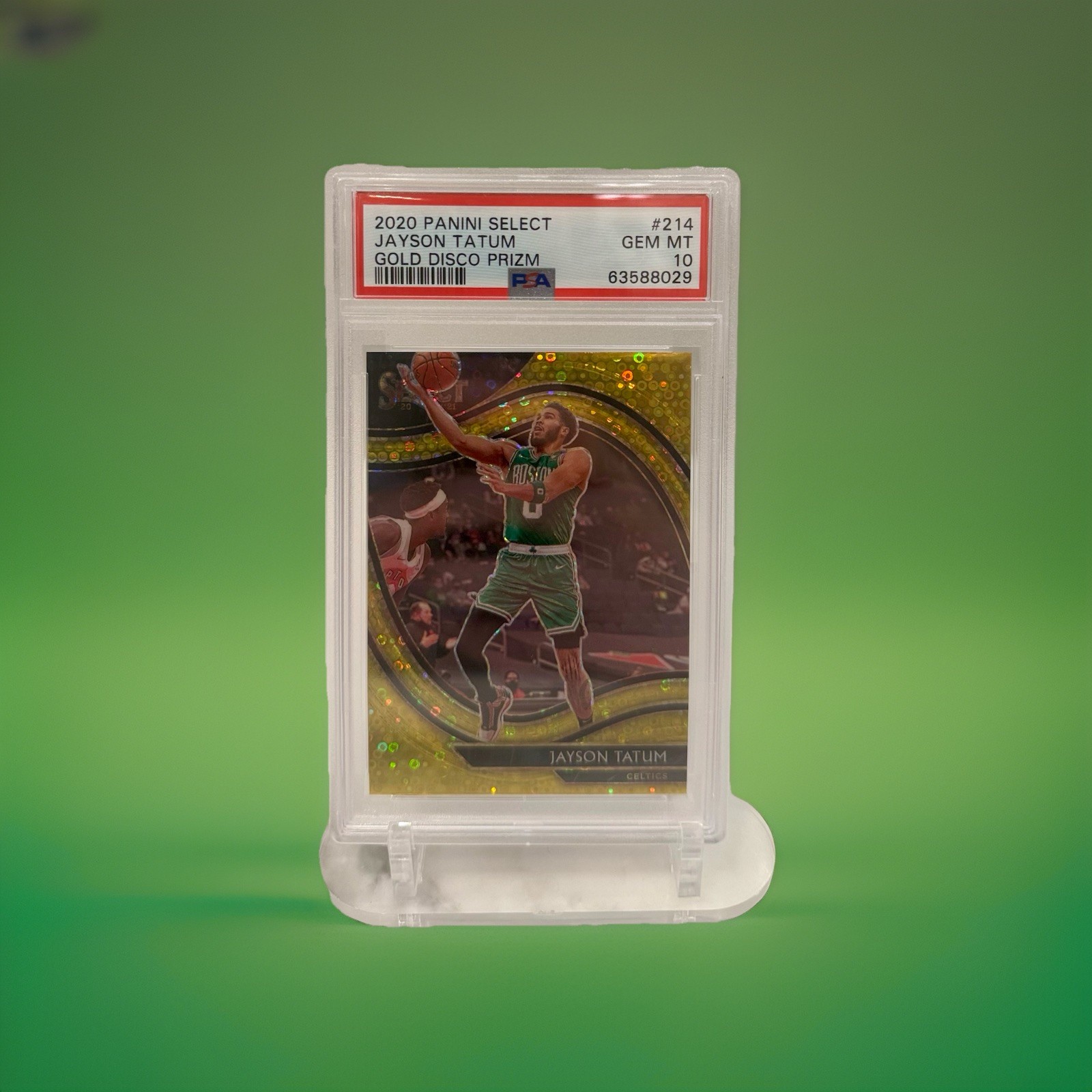 2020 Panini Select Jayson Tatum #214 Courtside Gold Disco Prizm /10 - PSA 10!!