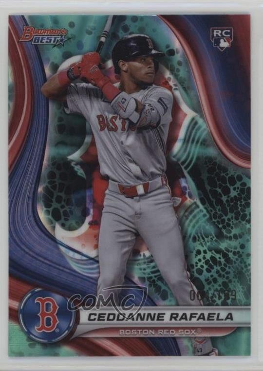 2024 Bowman's Best Aqua Lava Refractor /199 Ceddanne Rafaela #14 1g5d