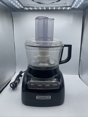 KitchenAid 7 Cup Food Processor Exact Slice System Black WORKS! Tested