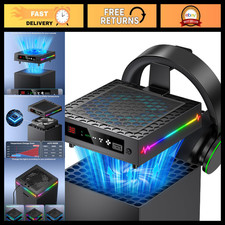 RGB LED Cooling Fan for Xbox Series X - 9 Light Modes, Quiet Efficient
