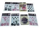 Recollections Embellishments & Buttons Lot Of 8 New Packs 124Pieces