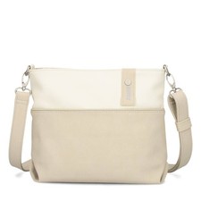 Handtasche Umhängetasche zwei JANA J8 nubuk-linen aus echtem Leder Damentasche