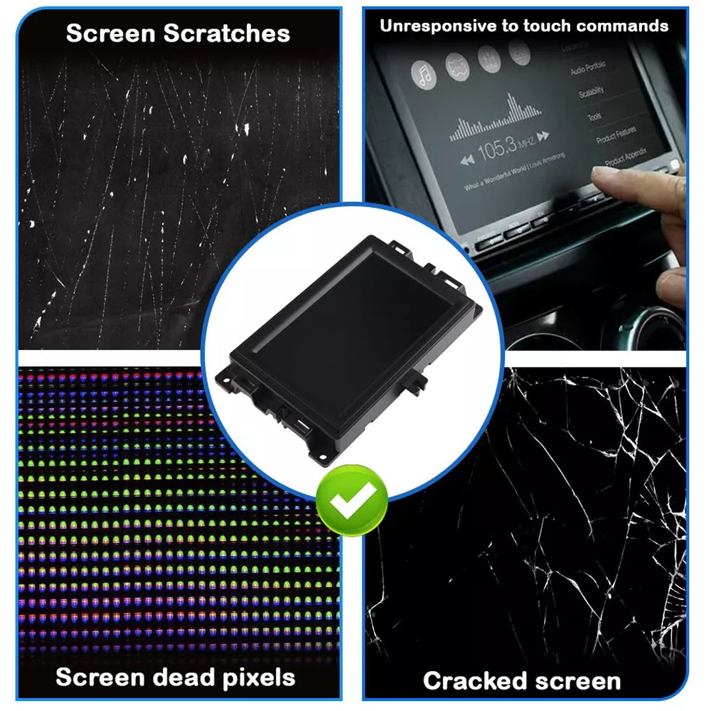 7" LCD Touch Screen w/ Frame For 2017-2020 Jeep Compass Radio Navigation Replace