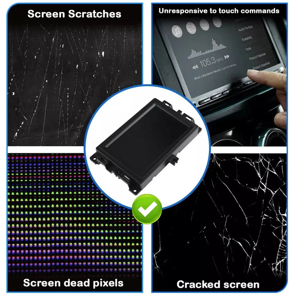 7" LCD Touch Screen w/ Frame For 2017-2020 Jeep Compass Radio Navigation Replace - Imagem 4 de 4