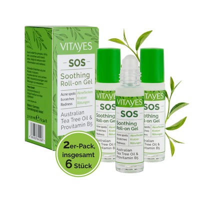 Natürliches Teebaumextrakt, SOS-Serum gegen Akne, Pickel, Mitesser, 60ml