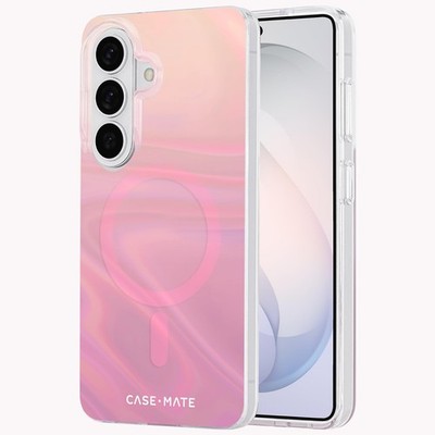 Case-Mate Soap Bubble Case for Samsung Galaxy S26 Plus, Peach Iridescent
