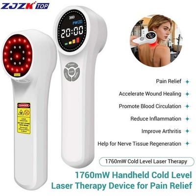 1760mW Cold Laser Therapy Low Level Red Light Treatment for Pain Relief Device