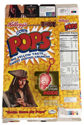 Pirates of the Carribean Movie Promotion Kellogg's Corn Pops Cereal Box