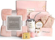 Birthday Gifts for Women, Unique Happy Birthday Gift Basket Self Care Package Bd