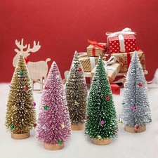 1Pc Mini Christmas Tree White Snow Small Pine Table Desk Xmas Decor