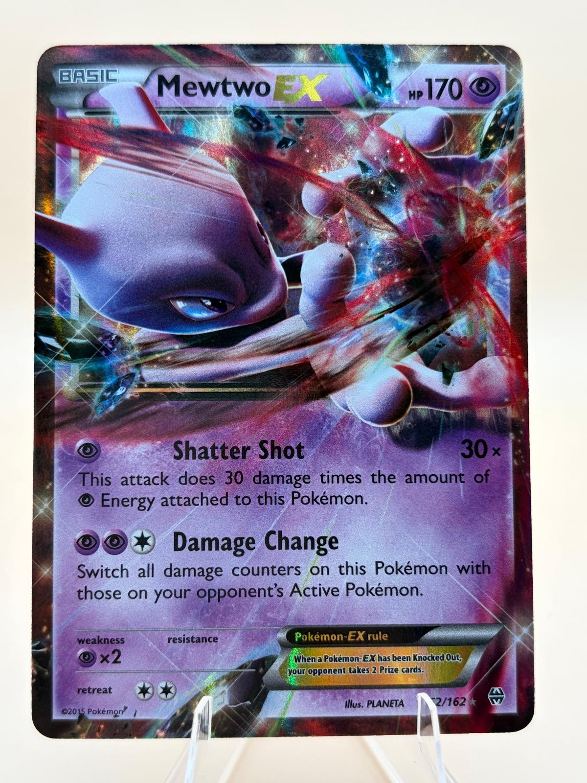 Mewtwo EX 62/162 Holo EX Rare BREAKthrough Pokemon Near Mint