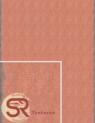 1:76 Red Brick Texturblätter 6 Stück
