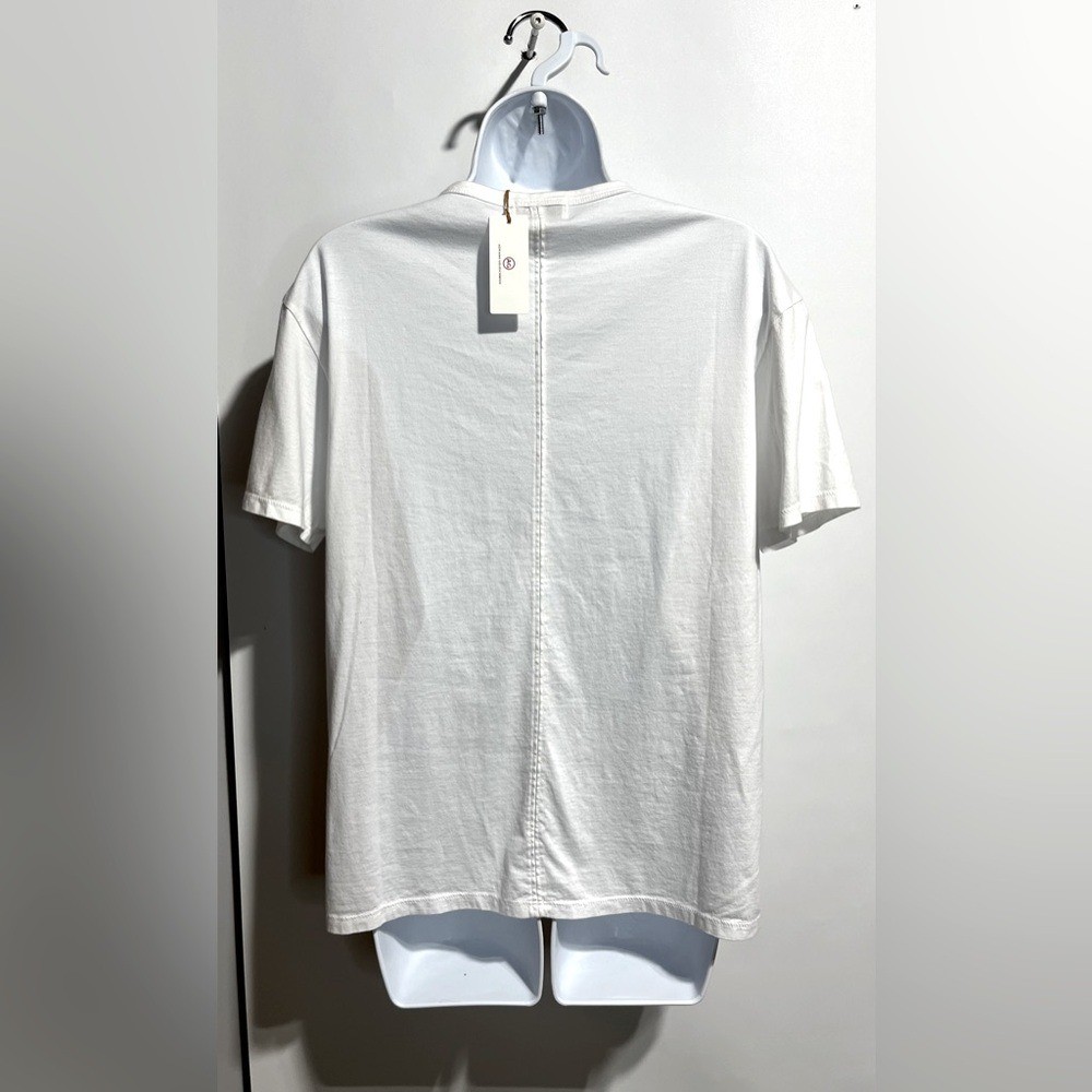 Ag Adriano Goldschmied White Relaxed Short Sleeve Tee Women's Size Medium NWT thumbnail 2