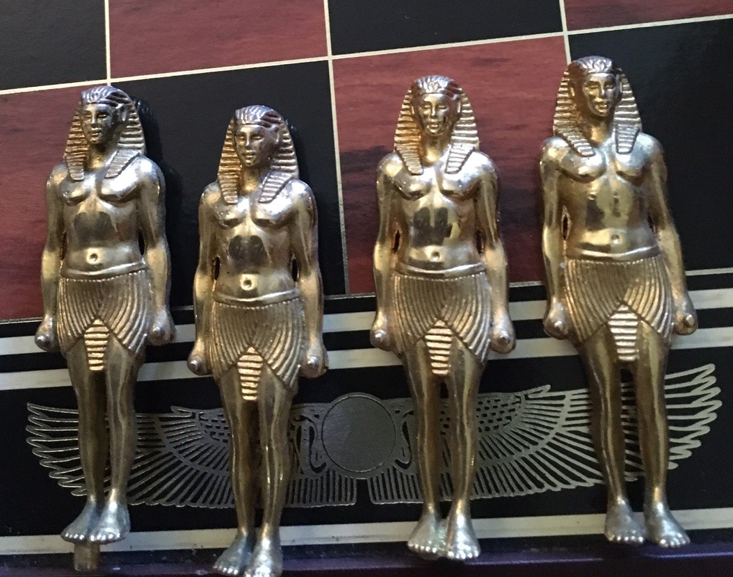 Franklin Mint King Tutankhamun Chess Set 24 Carat Gold-Plated