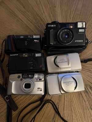 6 Film Camera Lot Vintage For Parts Or Repair
