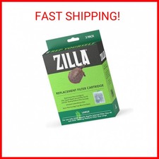 Zilla Reptile Pet Terrarium Water Filter Replacement Cartridge, Large, 3-Pack