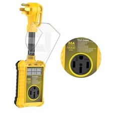 50 Amp Surge Protector for Rv Waterproof IP67, 19000 J Upgraded 50 AMP yellow