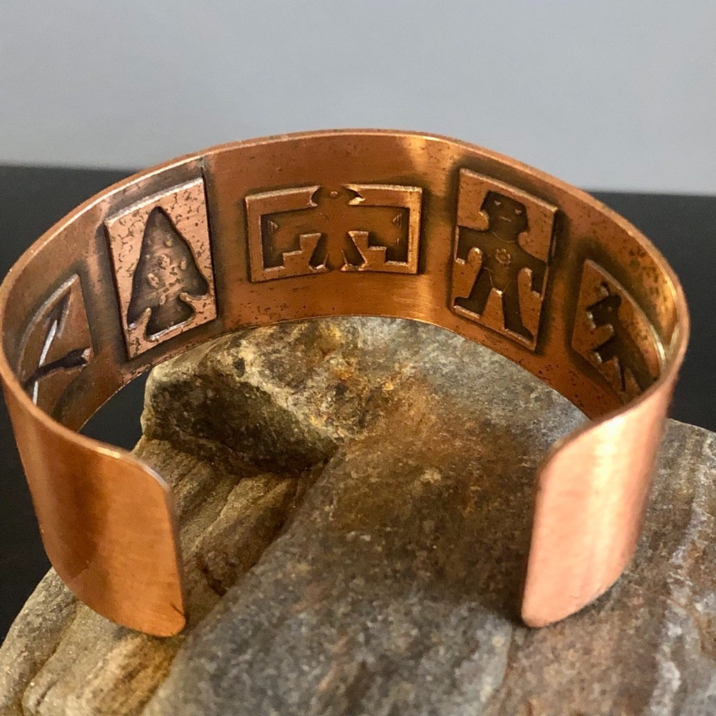 VTG Solid Copper CUFF BRACELET 2.25"Southwest Nat… - image 3