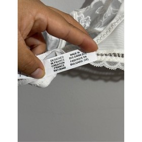 Lise Charmel Bra Womens 36D Ivory White Floral Embroidered Sheer Lace Underwire