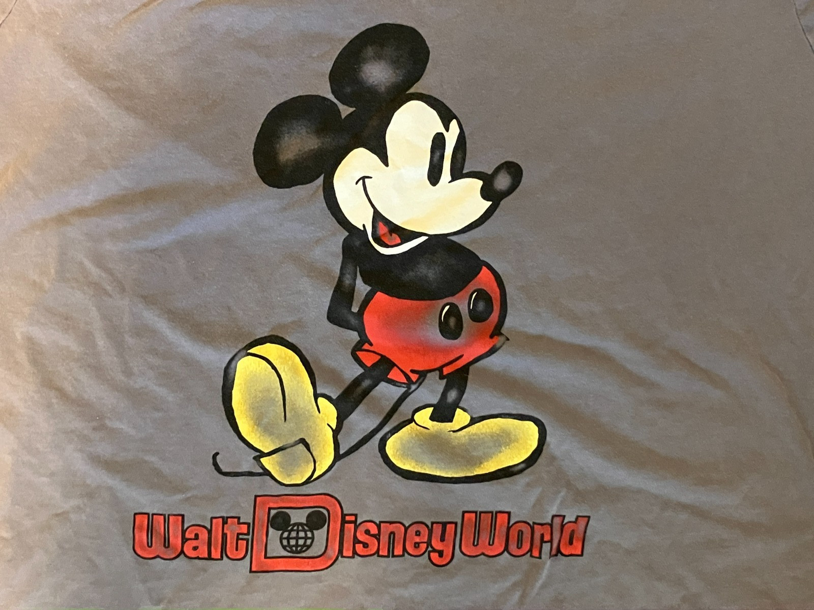 WALT DISNEY WORLD Shirt Women's 2X Gray Mickey Mouse V-neck image 3