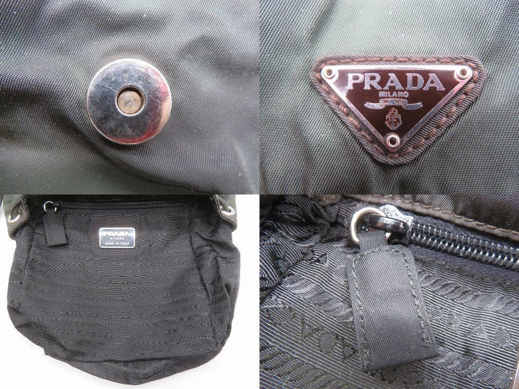 PRADA Backpack Tessuto Green Triangle Logo with Guarantee Card from japan thumbnail 7