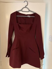 Oh Polly Burgundy Tulip Dress Size 8