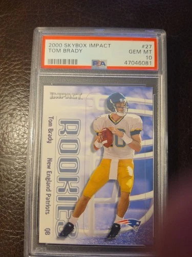 🔥2000 Skybox Impact - Rookies Tom Brady #27 (RC) PSA 10