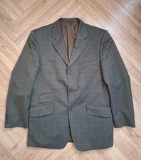 Mens Green Blue Tweed Style Blazer Jacket Mint Condition Size 40r