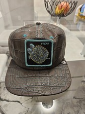 Goorin Bros Abomination Freak Turtle Trucker Hat Friday Drop Croc Brown NWOT