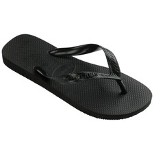 Size 3Y/4Y - Havaianas Kids Top Classic Flip Flop Sandals - Black/Black