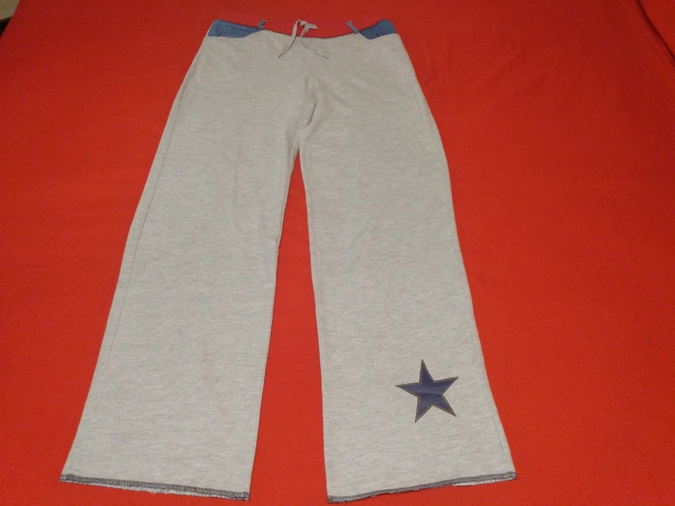 No Boundaries Women's Wide Leg Heather Grey Pants cotton / polyester Size XL - Image 4 of 4