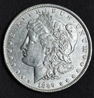1889 Morgan Silver Dollar, AU