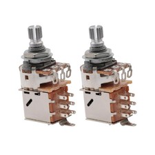 Musiclily Metric 15mm Split Shaft Pots B500k Push Pull Potentiometers 2 Pieces
