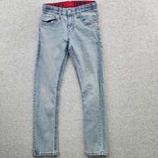 LEVIS 511 STRETCH Slim Fit Jeans Boys Size 12 Reg Light Wash ADJUSTABLE WAIST